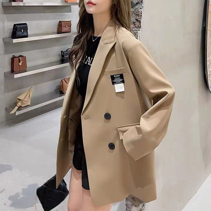 Damen Oversized Blazer mit strukturiertem Stoff Drune