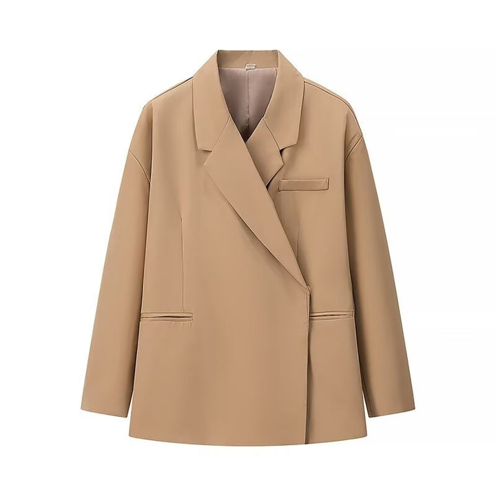 Damen elegante Oversize-Jacke mit schickem Revers Drune
