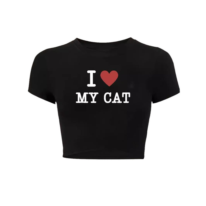 Damen Crop-Top mit auffälligem Schriftzug Drune