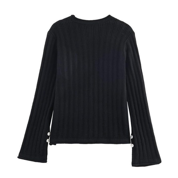 Damen Strickjacke mit elegantem V-Ausschnitt und praktischen Knöpfen Drune