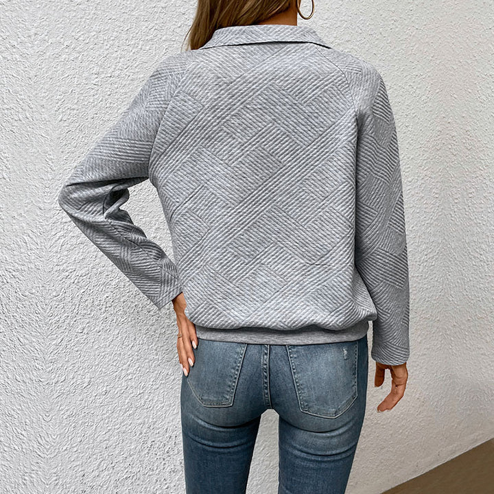 Damen lässiger Kapuzenpullover mit strukturiertem Design und praktischer Kängurutasche Drune