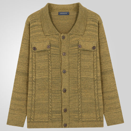 Herren Strickjacke mit Zopfmuster und praktischen Taschen Drune