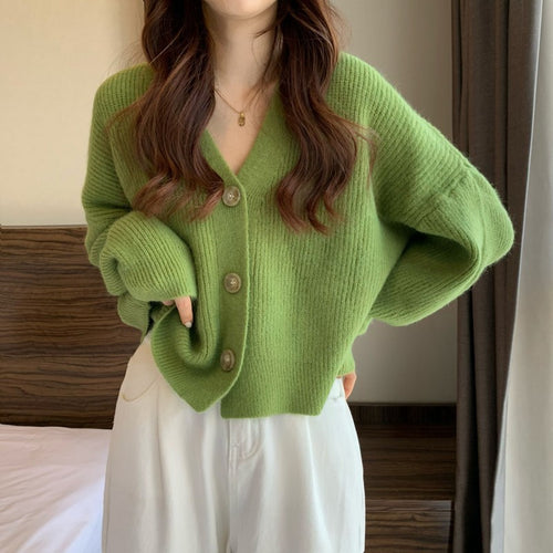 Damen Komfortabler Strickcardigan mit Knopfdetails und feiner Struktur Drune
