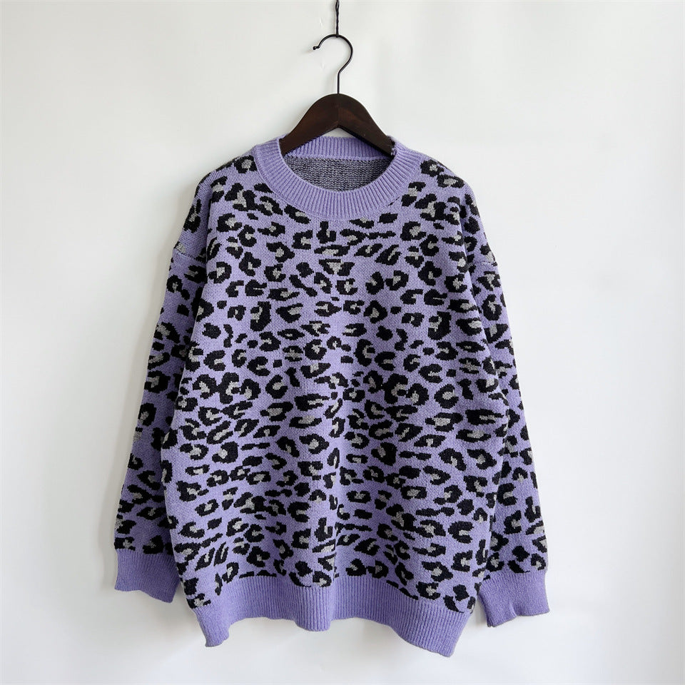 Damen legerer Pullover mit tierischem Muster Drune
