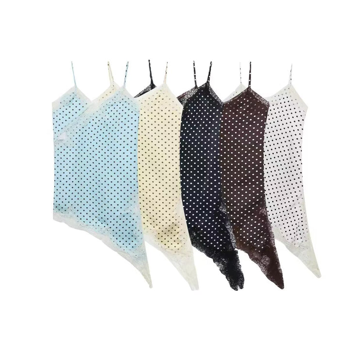 Damen asymmetrisches Spaghetti-Top Drune
