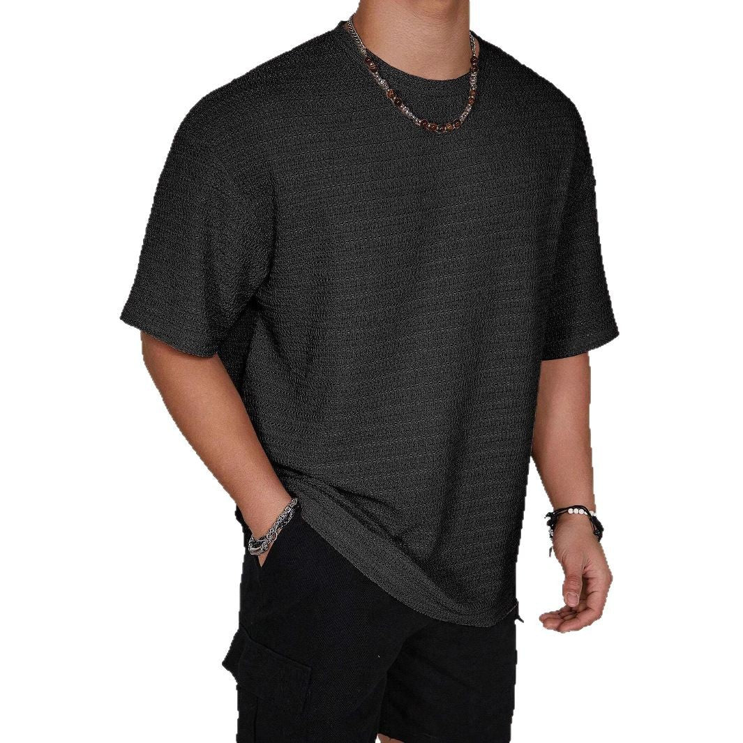 Herren lässiges Struktur-T-Shirt Drune