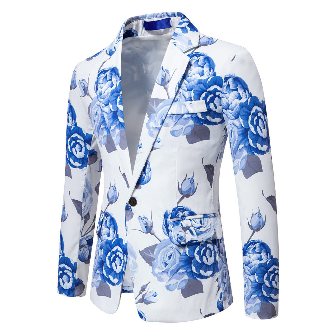 Herren eleganter Blazer mit floralem Design Drune