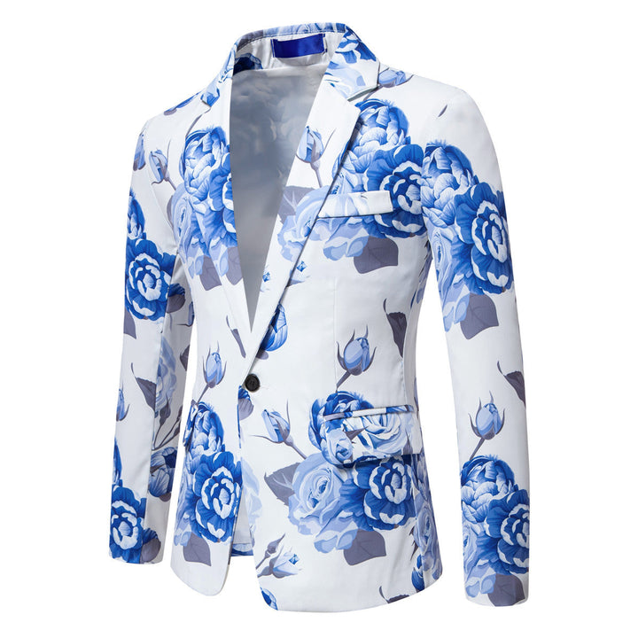 Herren eleganter Blazer mit floralem Design Drune