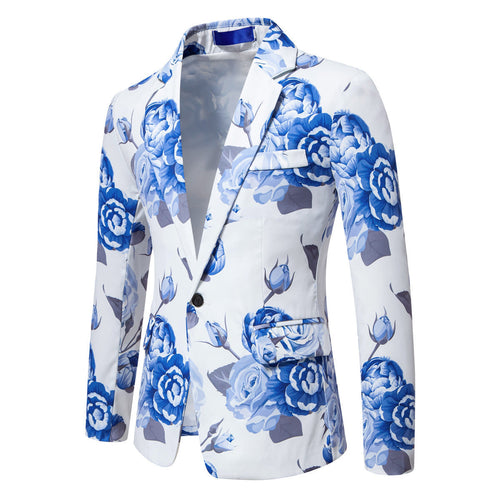 Herren eleganter Blazer mit floralem Design Drune