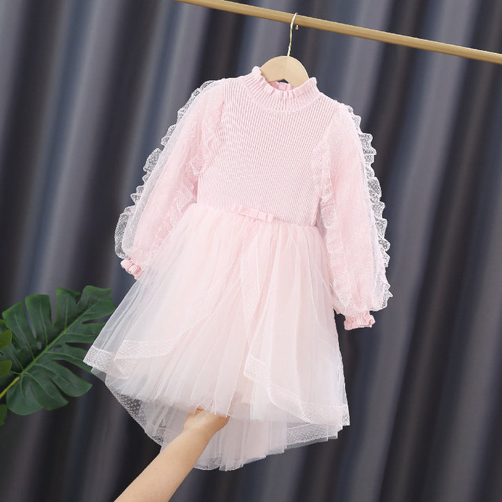 Mädchen Festliches Kleid mit Rüschendetails Drune