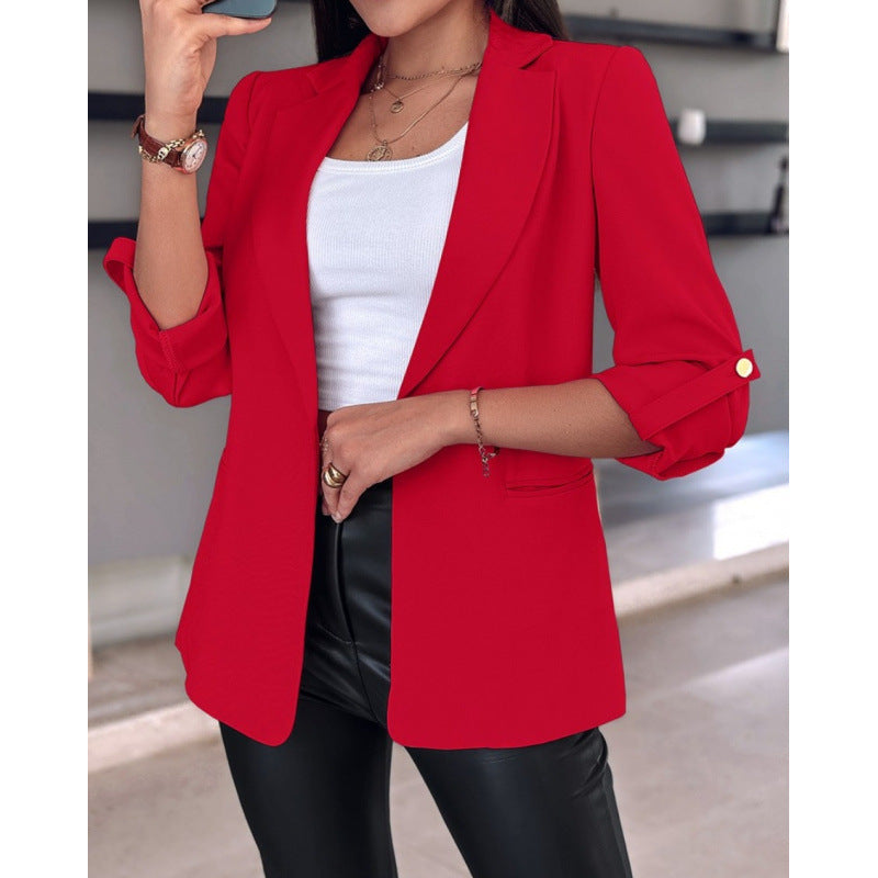 Damen elegante Blazerjacke mit modischem Schnitt Drune