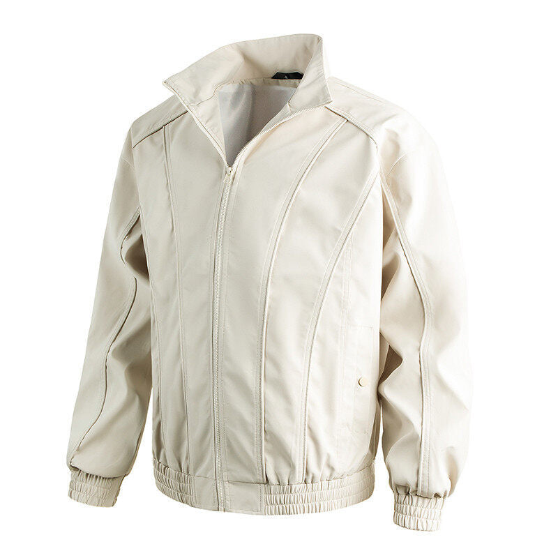 Herren Freizeitjacke mit hochschließendem Kragen und elastischem Bund Drune