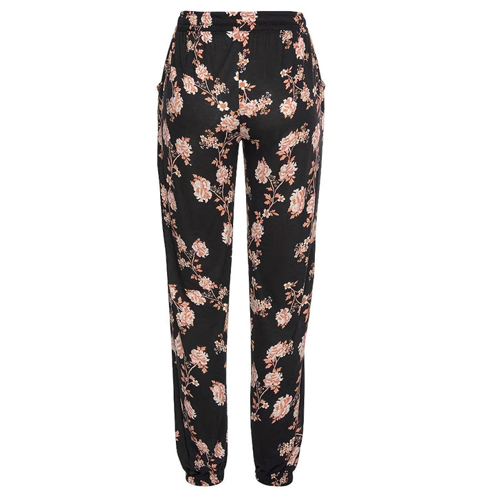 Damen Blühende Relax-Hose mit elastischem Bund und praktischen Seitentaschen Drune