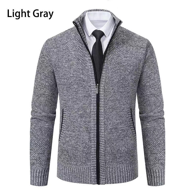 Herren modische Strickjacke mit Reißverschluss und praktischen Taschen Drune