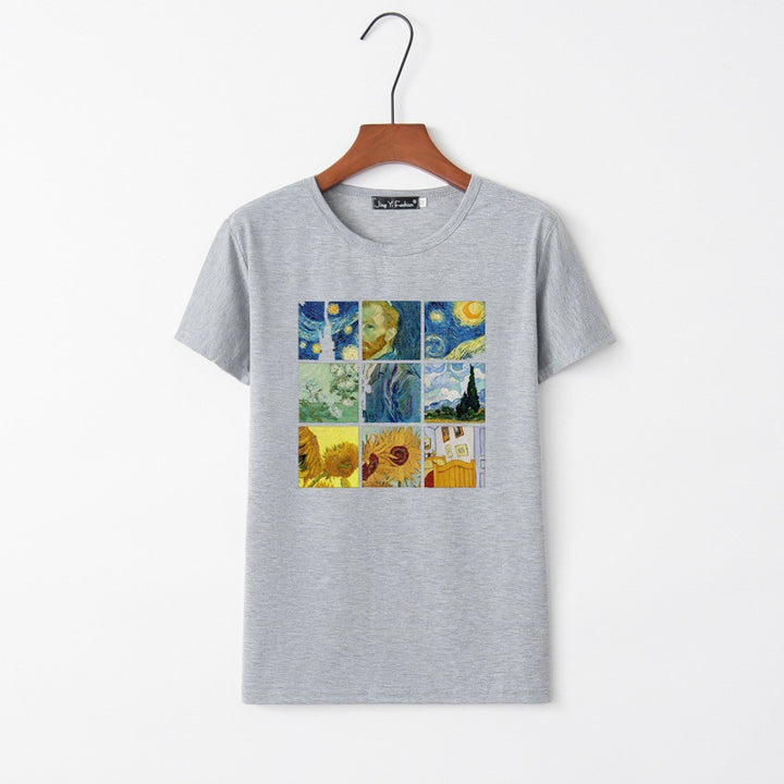 Damen T-Shirt mit kreativem Kunstprint Drune