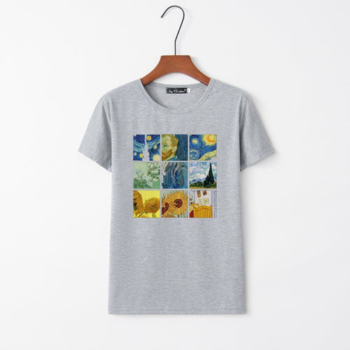Damen T-Shirt mit kreativem Kunstprint Drune
