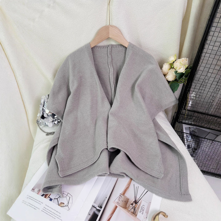 Damen vielseitige Strickjacke mit asymmetrischem Schnitt und tiefem V-Ausschnitt Drune