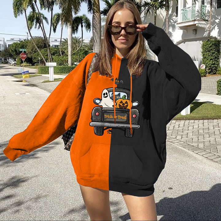 Damen Kapuzenpullover mit Halloween-Motiv Drune