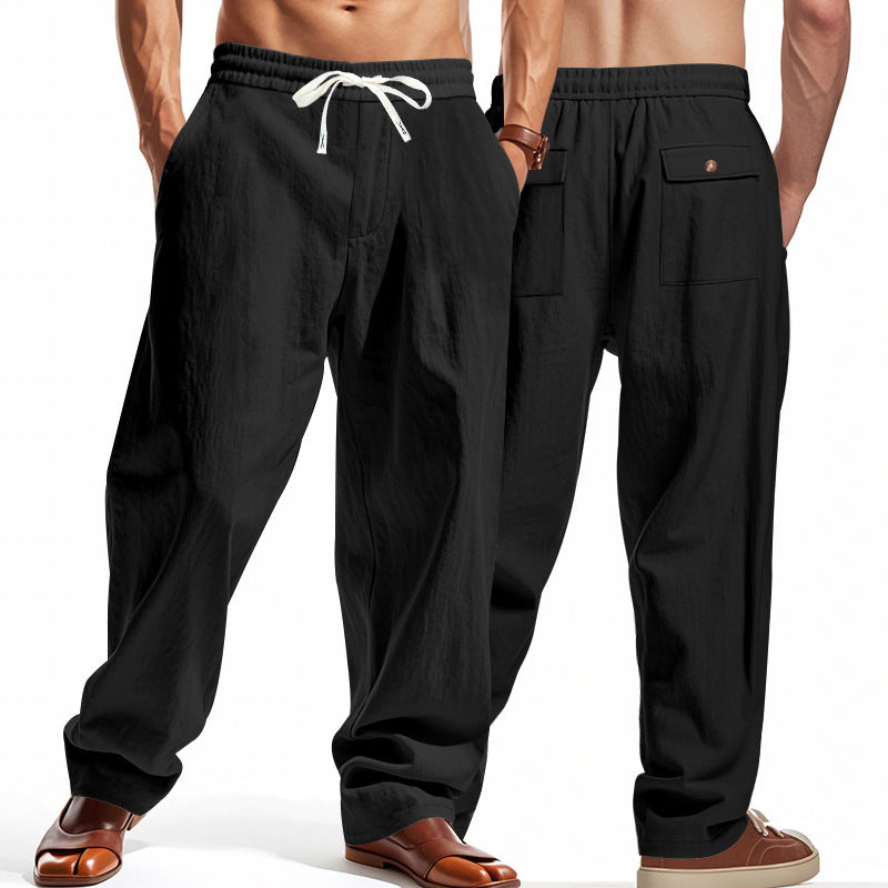 Herren Bequeme Strandhose mit elastischem Bund und praktischen Taschen Drune