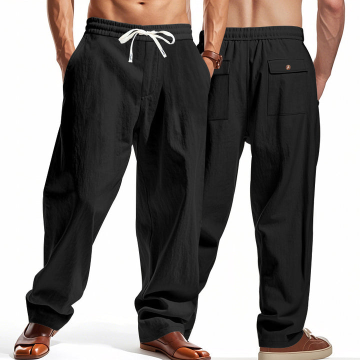 Herren Bequeme Strandhose mit elastischem Bund und praktischen Taschen Drune