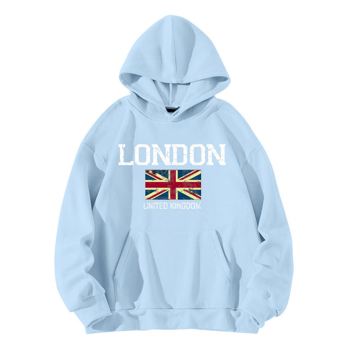 Damen Kapuzenpullover im urbanen London-Style mit Kängurutasche und gemütlichem Schnitt Drune