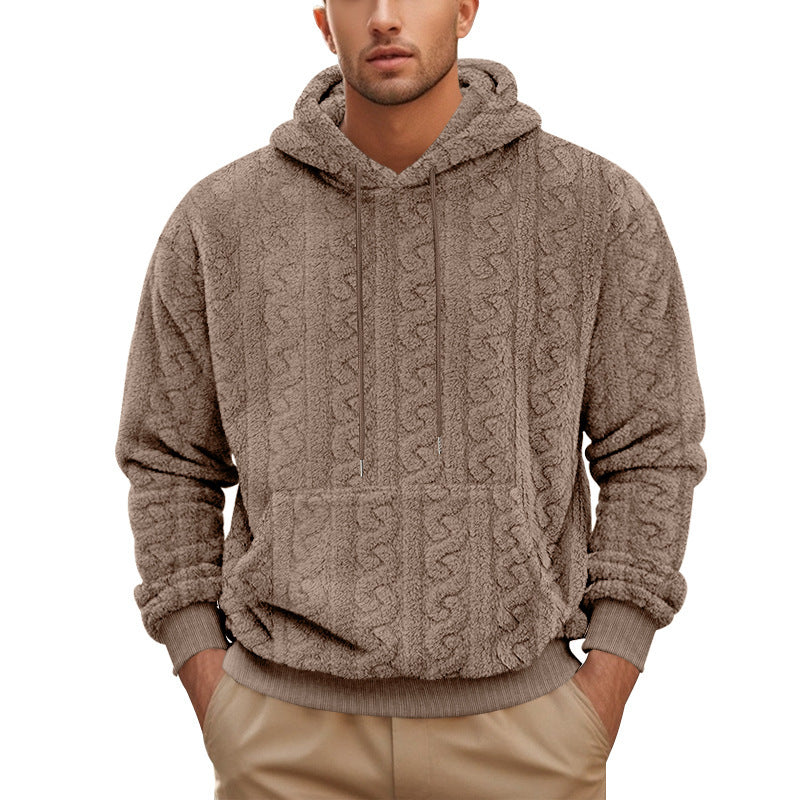 Herren Kapuzensweatshirt aus kuscheligem Material mit detaillierter Struktur Drune