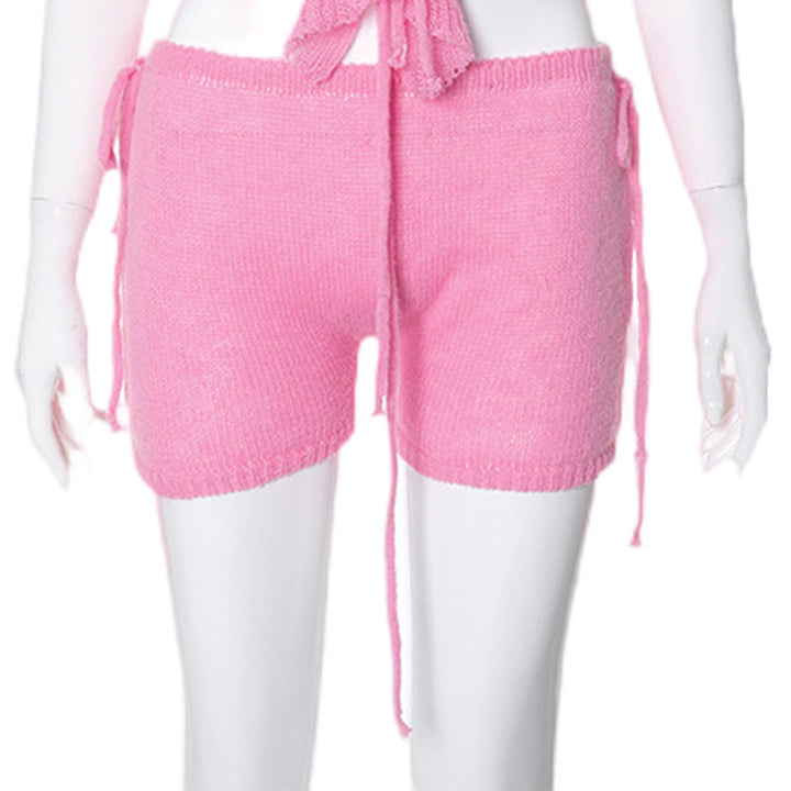 Damen Kurzarm Spitze Top mit Rüschen Drune