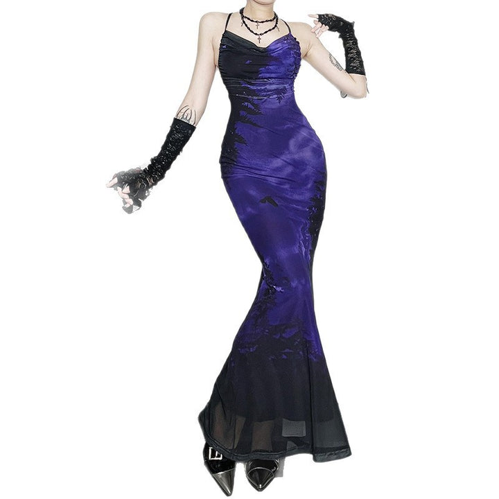 Damen elegantes Maxikleid mit verführerischem Herzausschnitt und raffinierten Lagen Drune