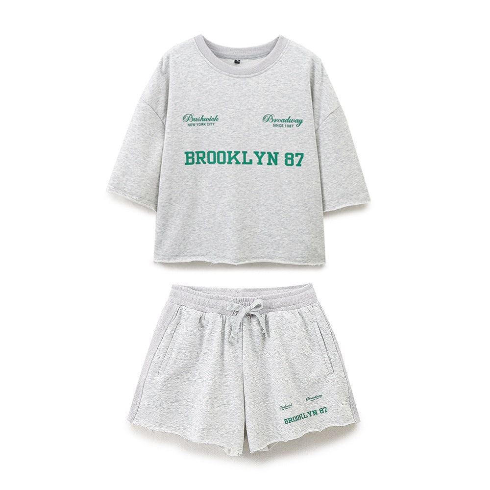Damen lässige Freizeit-Shorts mit elastischem Bund und praktischen Taschen Drune