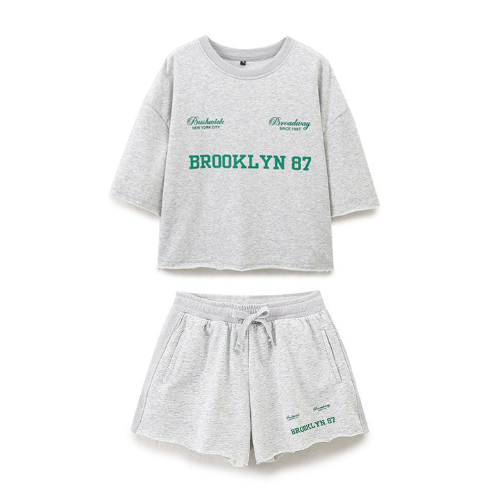 Damen lässige Freizeit-Shorts mit elastischem Bund und praktischen Taschen Drune