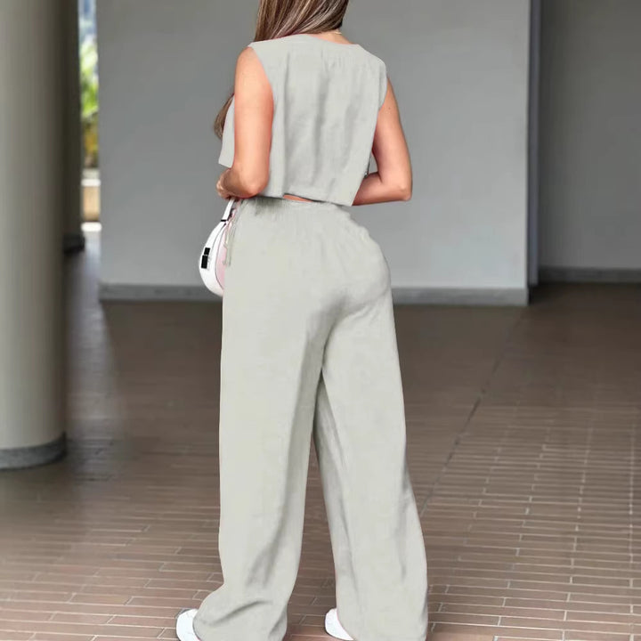 Damen Lässiges Zweiteiler-Outfit mit hochwertigem Stoff und modernem Schnitt Drune