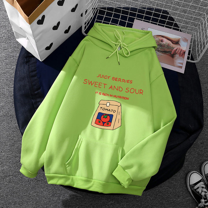Damen Hoodie mit einzigartigem vitaminreichen Print Drune