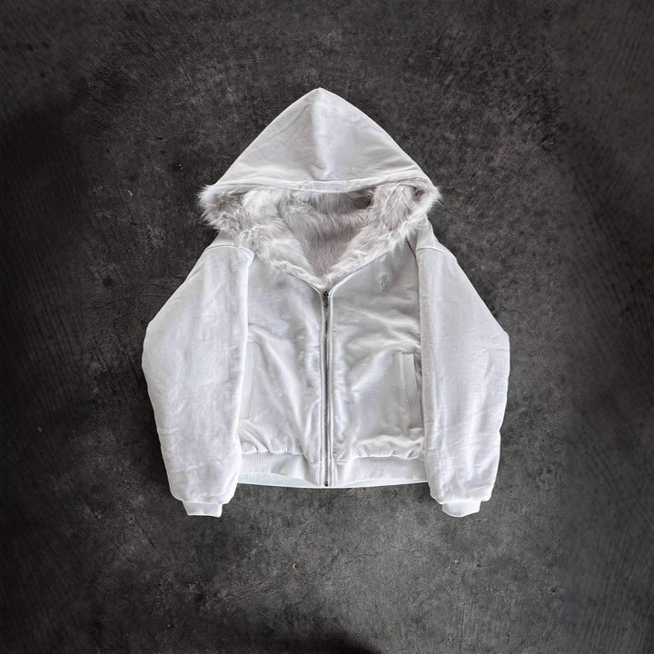 Damen Kapuzenjacke mit weichem Innenfutter und sportlichem Schnitt Drune