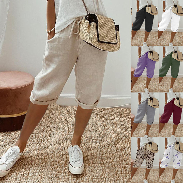 Leichte Shorts mit elastischem Bund für Damen Drune