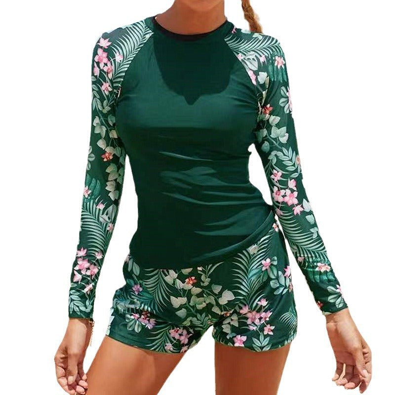 Damen UV-Schutz Rashguard-Set mit floralem Design Drune