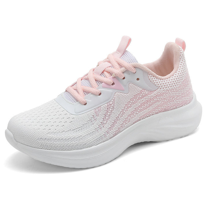 Damen nan atmungsaktive gestrickte Laufschuhe mit dämpfender EVA-Sohle und flexiblem Abrollverhalten Drune