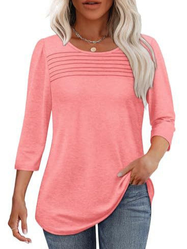 Damen Langarmshirt mit Plissee-Details Drune