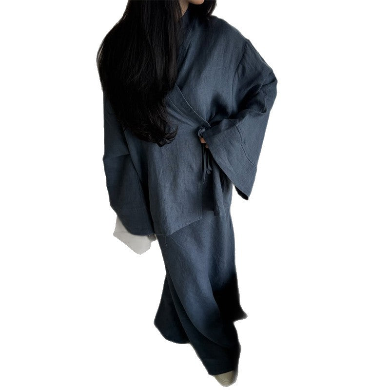 Damen lässiger Kimono Anzug Drune