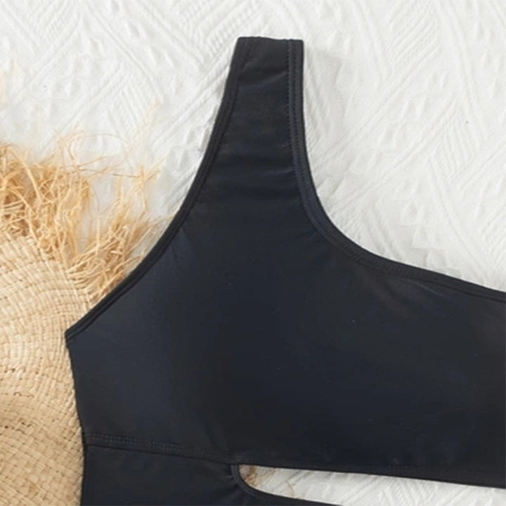 Damen Einseitiger Badeanzug mit modernem Cut-Out und sportlichem Schnitt Drune