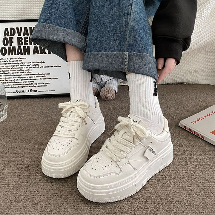 Damen Modische Plattform Sneakers Drune