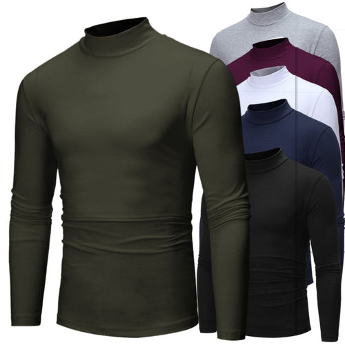 Herren turtleneck Langarmshirt Drune