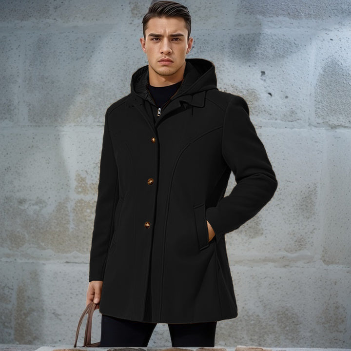 Herren modischer Parka mit praktischer Kapuze Drune