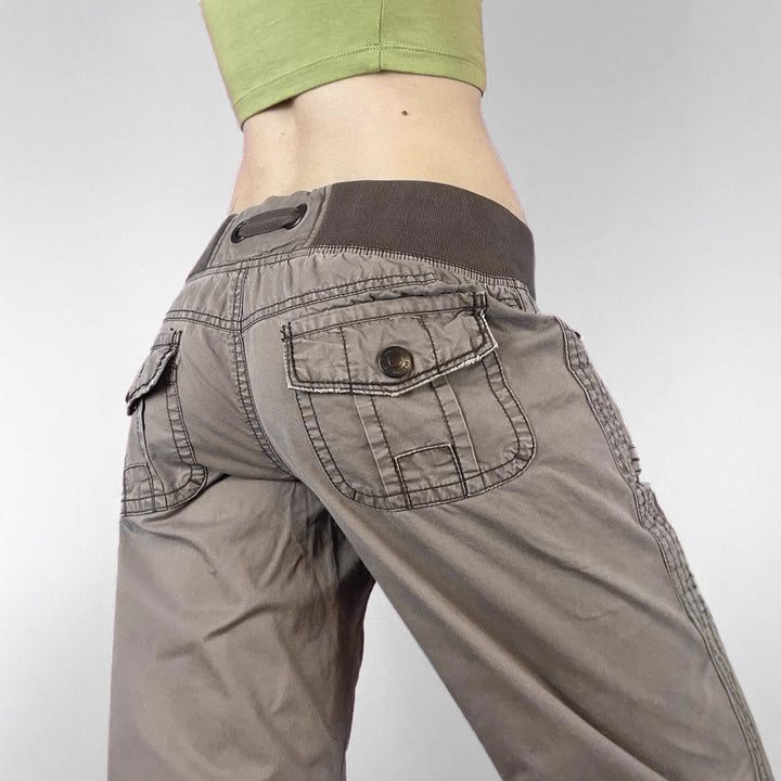 Damen lässige Flared Jeanshose mit hohem Bund und weitem Bein Drune