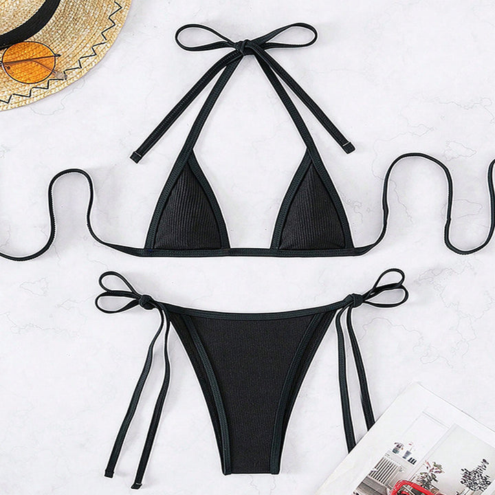 Damen Triangel-Bikini mit verstellbaren Bändern und verspieltem Design Drune