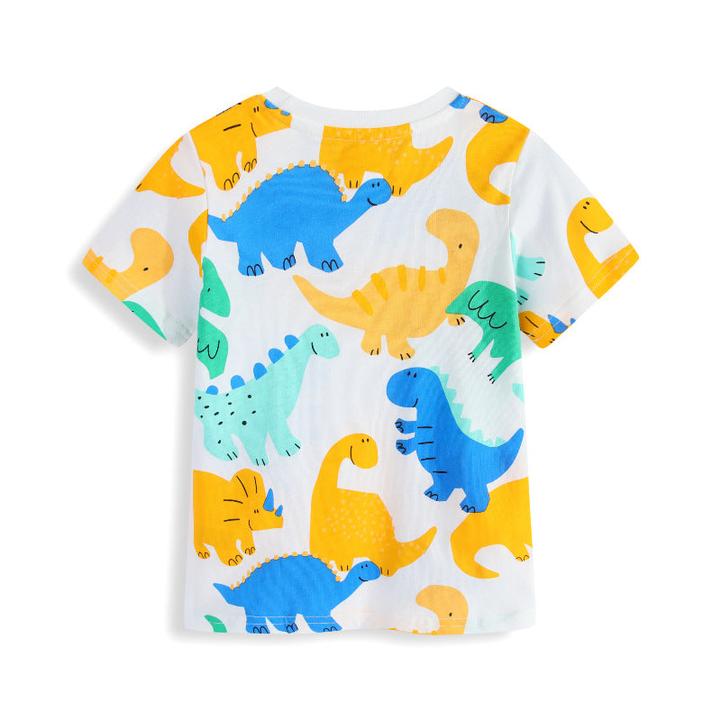 Kinder T-Shirt mit fröhlichem Dinosauriermotiv Drune
