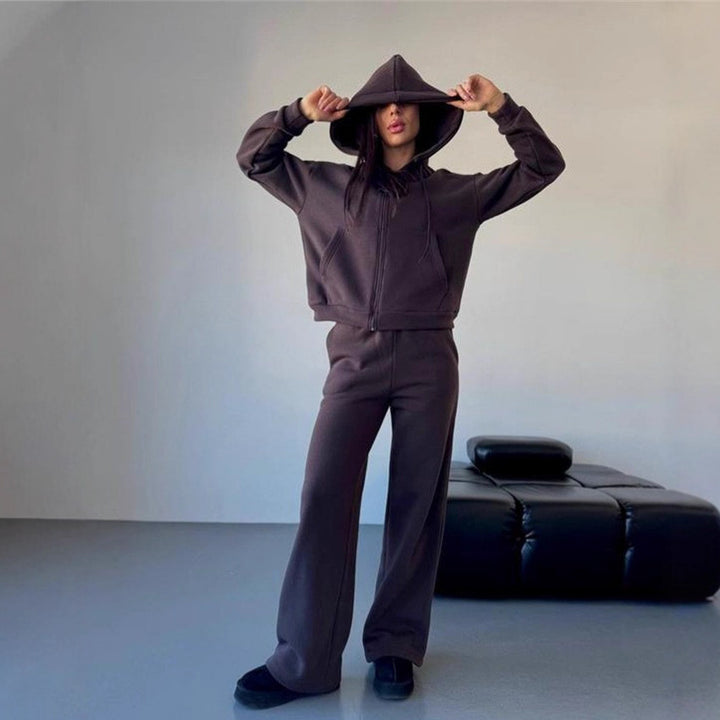 Damen lässiger Hoodie-Jumpsuit Drune