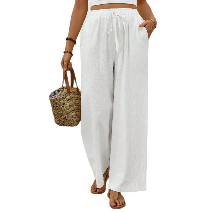 Damen Culotte Jumpsuit mit elastischem Bund und weiter Beinform Drune