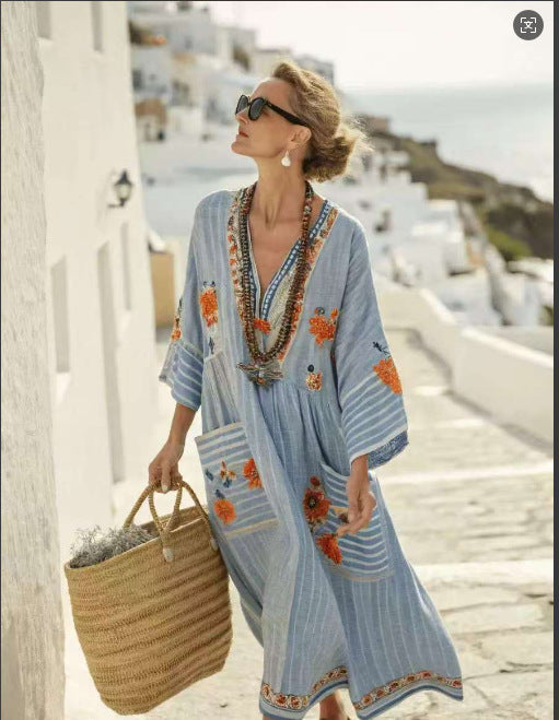 Damen lässiges Strandkleid Drune