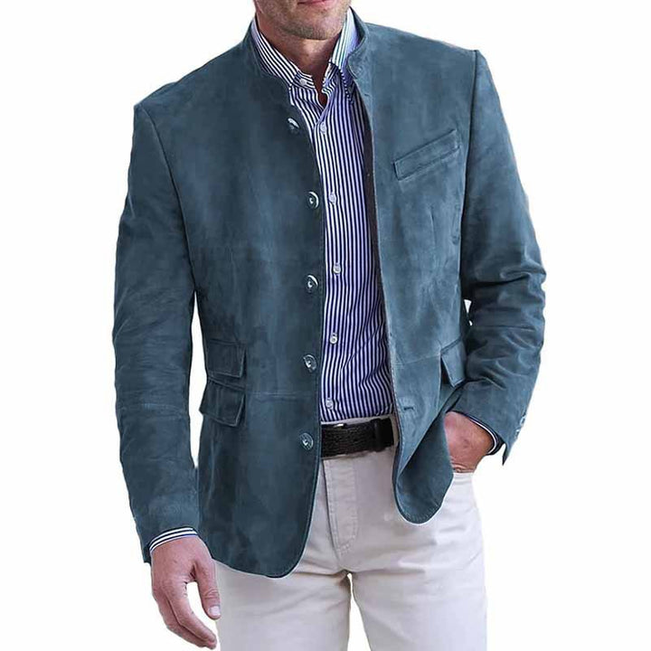 Herren modischer Wildlederblazer im eleganten Schnitt Drune