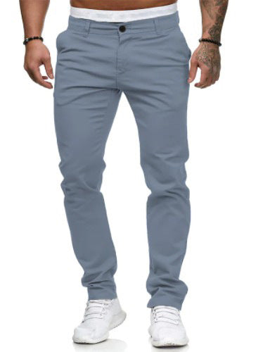 Herren maßgeschneiderte Slim-Fit Chino-Hosen Drune